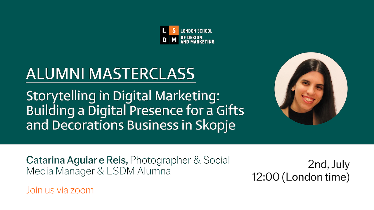 alumni masterclass banner - Catarina Aguiar e Reis